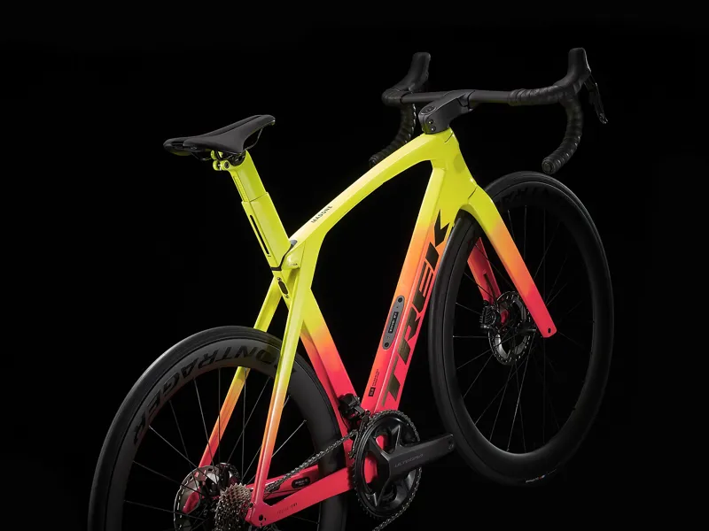 2022 Trek Madone SLR 7 Road Bike Radioactive Coral to Yellow Fade-2